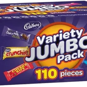 Cadbury Variety Jumbo Pack 110 Pieces 1.68kg