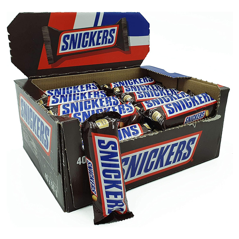 81BxEU41skL._AC_SL1500_ Snickers Pack (40 x 50 g) – Multipack Bar with Caramel and Roasted Peanuts Covered with Chocolate - Image 1