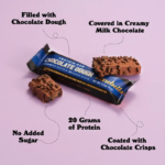 Barebells Protein Bars Brownie Dough - 12 Count - Protein Snacks with 20g of High Protein - Low Carb Protein Bar with 1g of Total Sugars - Perfect on The Go Low Carb Snack & Breakfast Bars - Image 4