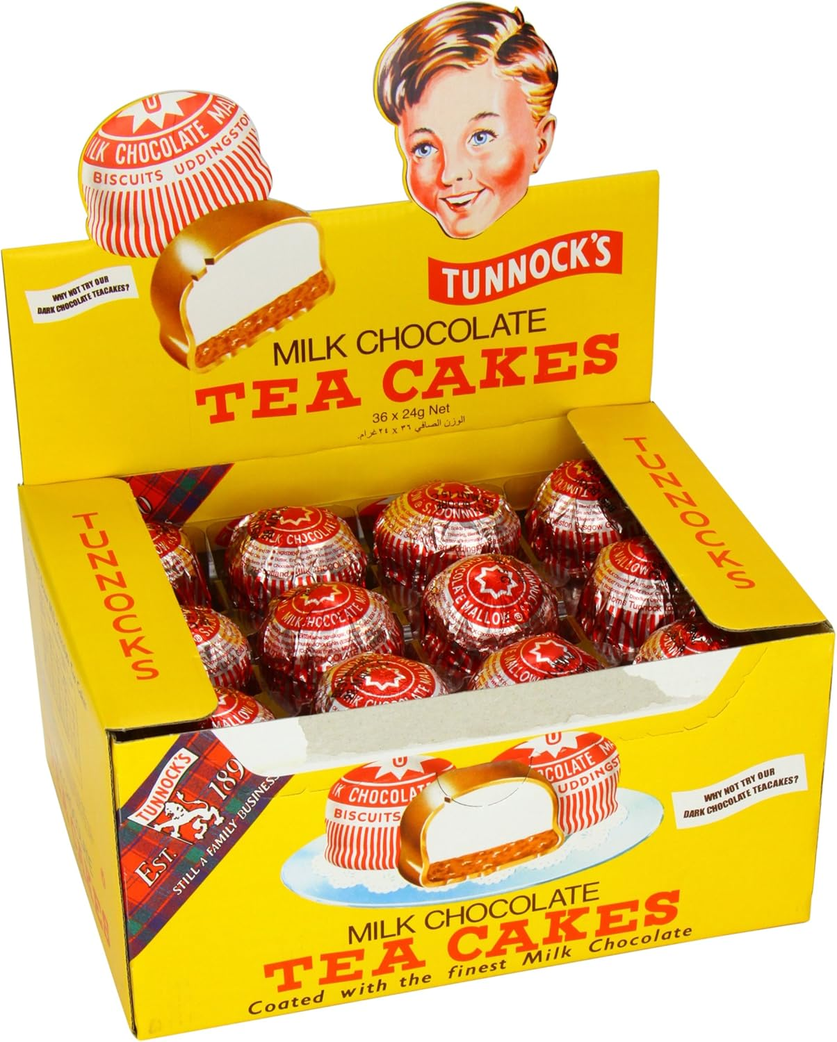 b6dfb0abc7d6ecc4acb47168b07c67df Tunnock 's Milk Chocolate Tea Cakes 36 x 24g (36 x 24g) - Image 1
